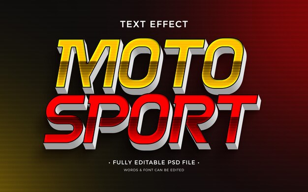 PSD efekt tekstowy moto sport