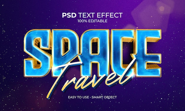 PSD efekt tekstowy podróży kosmicznych