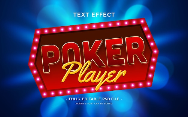 PSD efekt tekstowy pokera