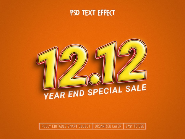 PSD efekt tekstowy psd banera sprzedaży