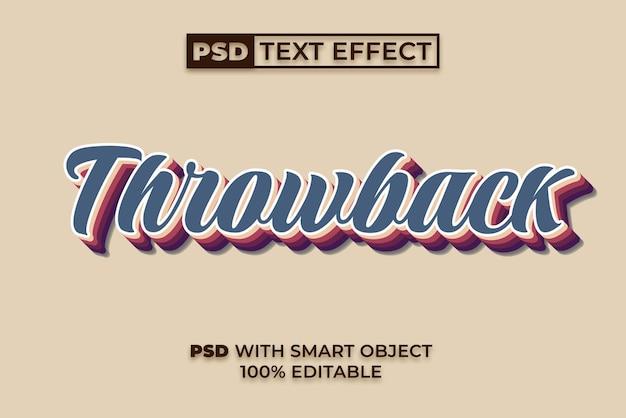 PSD efekt tekstowy retrospekcji w stylu retro edytowalny efekt tekstowy