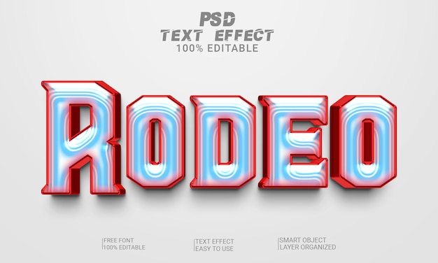 Efekt Tekstowy Rodeo 3d