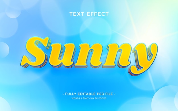 PSD efekt tekstowy słońca