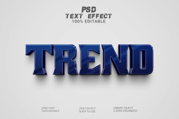 Efekt Tekstowy Trendu 3d Psd