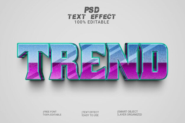 Efekt Tekstowy Trendu 3d Psd