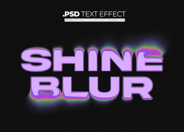 Efekt tekstowy Vintage Gradient Blur i Shine