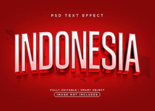 Efekt Tekstowy W Stylu 3d W Indonezji