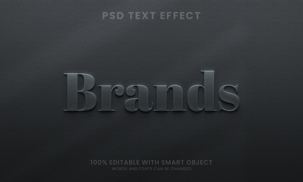 Efekt tekstowy w stylu makiety marki 3D