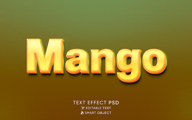 Efekt tekstowy w stylu Mango 3d