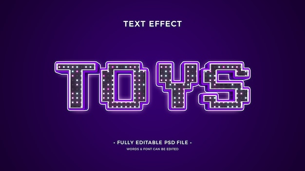 PSD efekt tekstowy zabawki