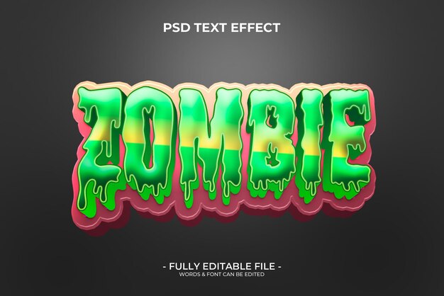 PSD efekt tekstowy zombie