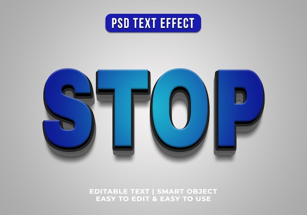 Efekt tekstu 3D w stylu stop edytowalnym