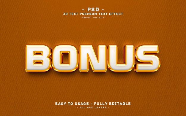 Efekt tekstu bonusu 3D
