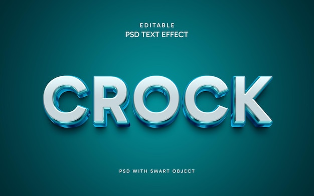 PSD efekt tekstu crock