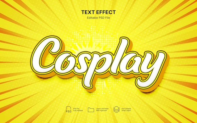 Efekt tekstu dnia cosplaya