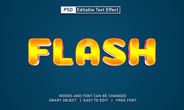 PSD efekt tekstu edytowalnego flash psd