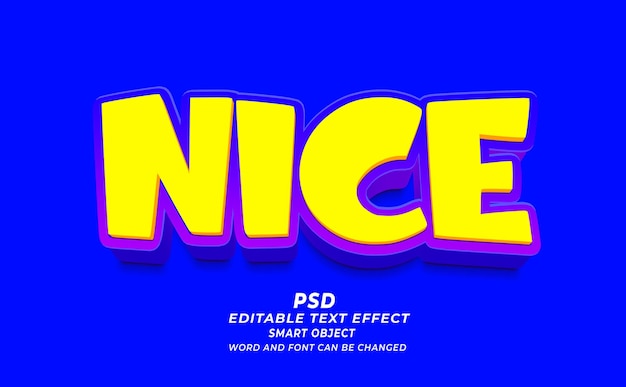 Efekt Tekstu Edytowalnego Nilce 3d Psd