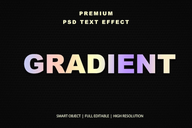 Efekt tekstu edytowalnego z gradientem