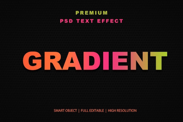 Efekt tekstu edytowalnego z gradientem