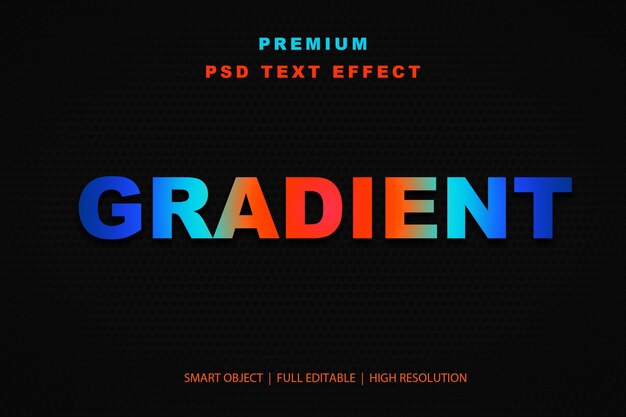 Efekt tekstu edytowalnego z gradientem