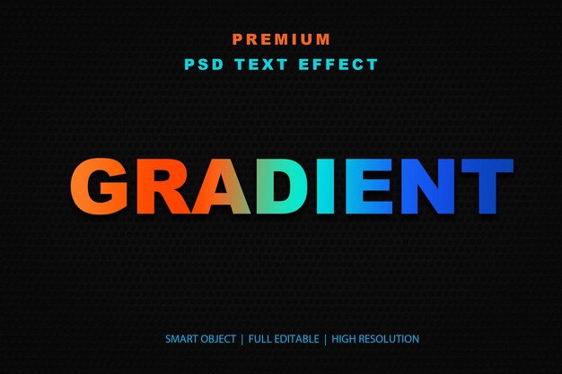 Efekt tekstu edytowalnego z gradientem