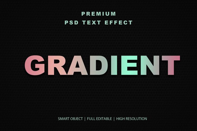 Efekt tekstu edytowalnego z gradientem