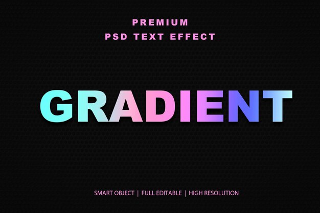 Efekt tekstu edytowalnego z gradientem