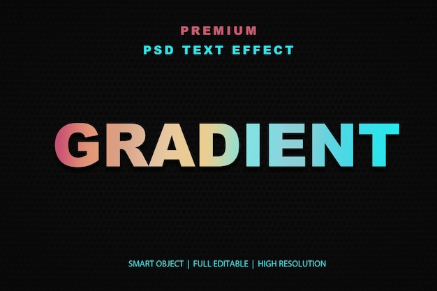 Efekt tekstu edytowalnego z gradientem