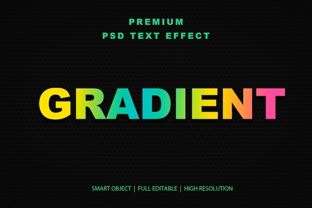 Efekt tekstu edytowalnego z gradientem