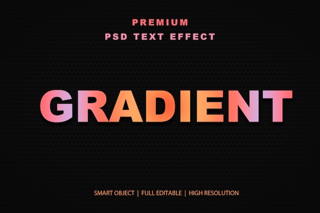 Efekt tekstu edytowalnego z gradientem