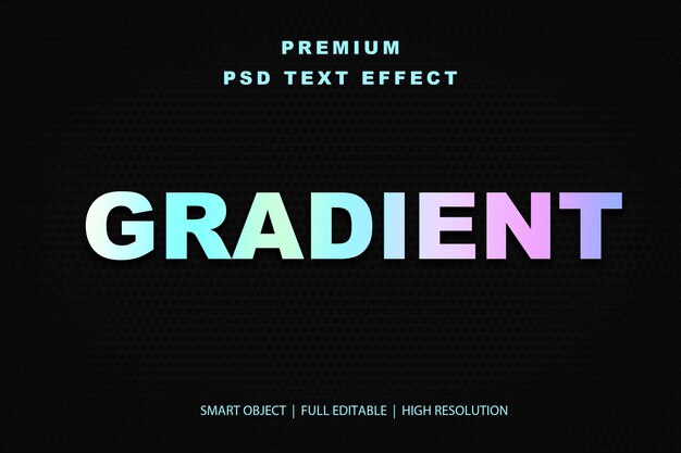 Efekt tekstu edytowalnego z gradientem