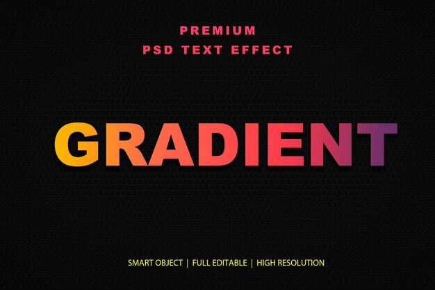 Efekt tekstu edytowalnego z gradientem