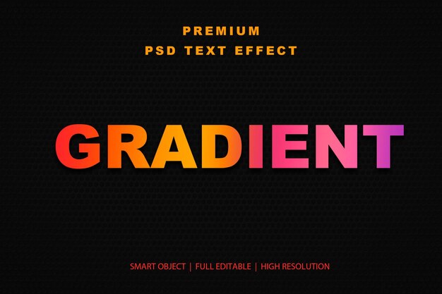 Efekt tekstu edytowalnego z gradientem