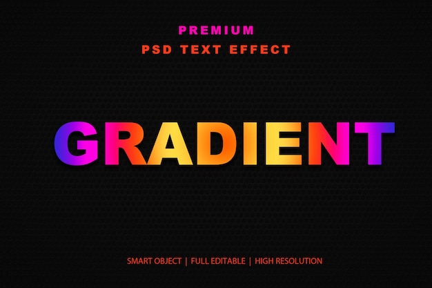 Efekt tekstu edytowalnego z gradientem