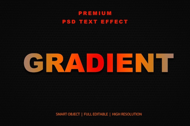 Efekt tekstu edytowalnego z gradientem