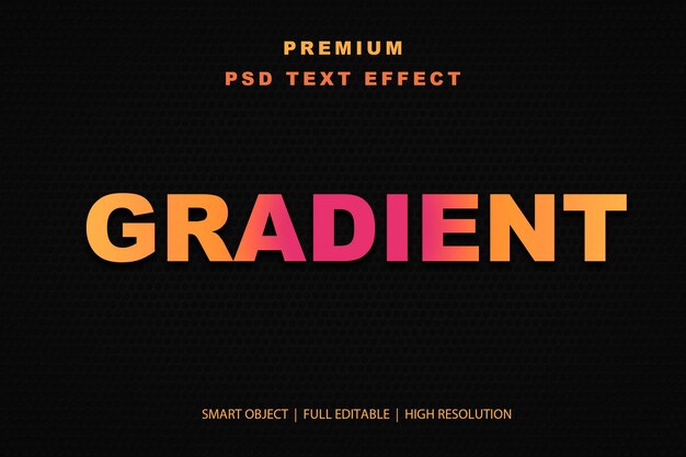Efekt tekstu edytowalnego z gradientem