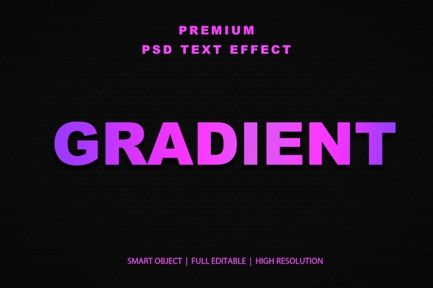 Efekt tekstu edytowalnego z gradientem