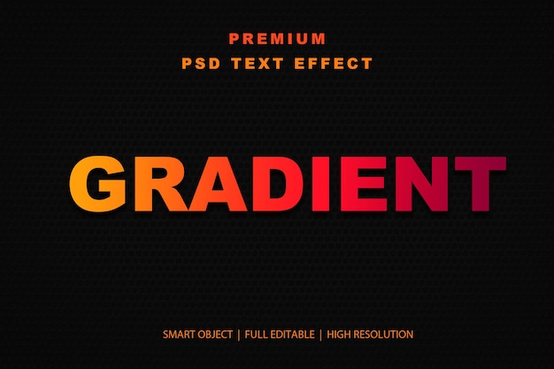 Efekt tekstu edytowalnego z gradientem