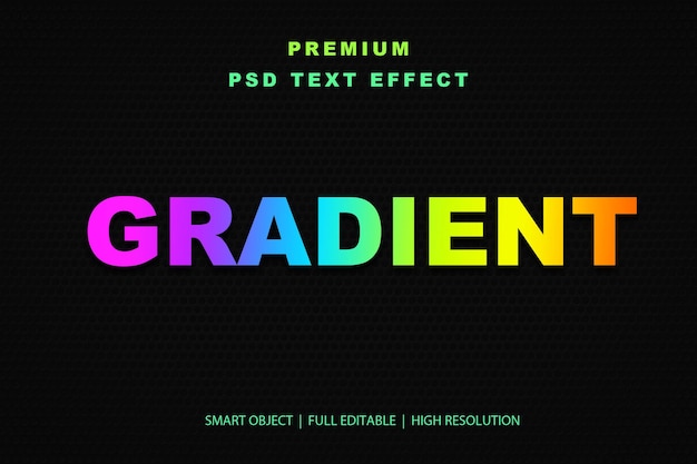 Efekt tekstu edytowalnego z gradientem