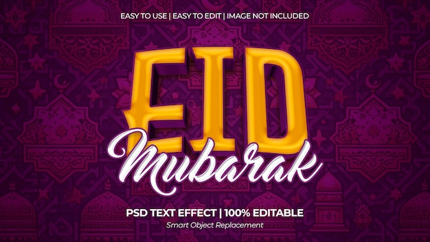 PSD efekt tekstu eid mubarak