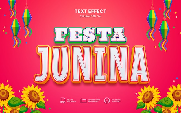 PSD efekt tekstu festa junina