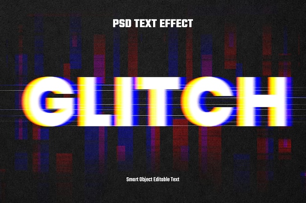 PSD efekt tekstu glitchjpg