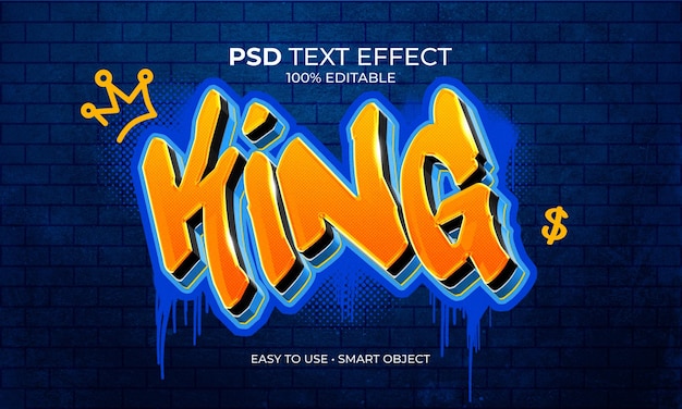 PSD efekt tekstu graffiti king