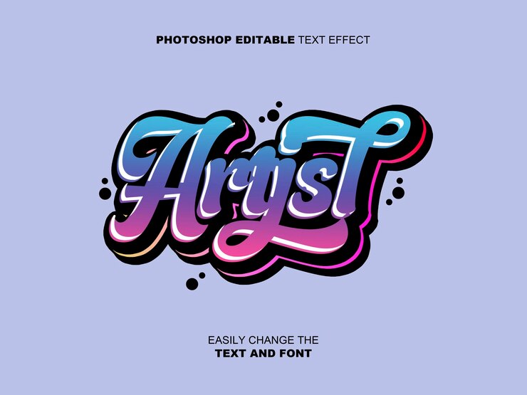 PSD efekt tekstu graffiti