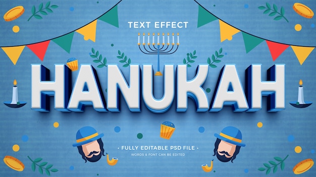 PSD efekt tekstu hanukah