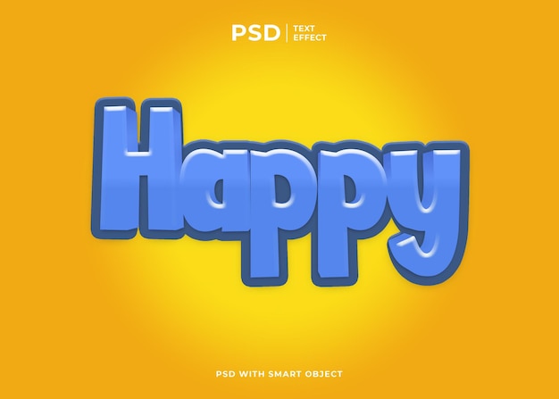 Efekt tekstu Happy 3D