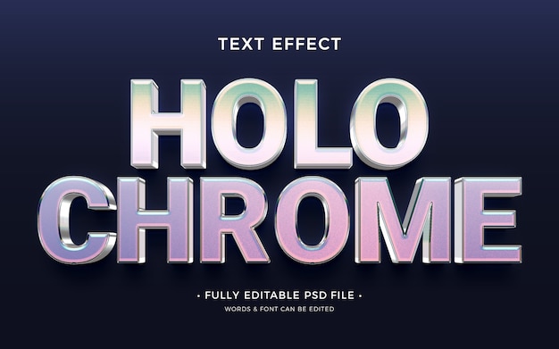 Efekt Tekstu Holo Chrome