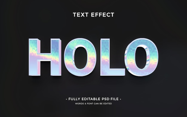 Efekt tekstu Holo chrome