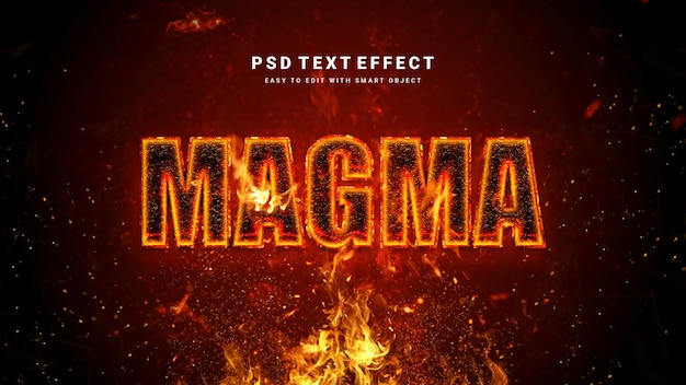 PSD efekt tekstu magmy