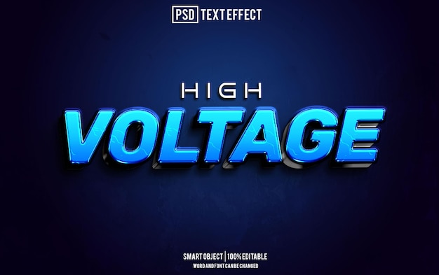 Efekt tekstu napięcia czcionka edytowalna typografia tekst 3d